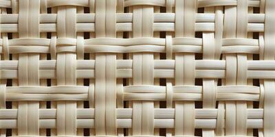 White rattan wooden basket weaving background. AI Generated photo