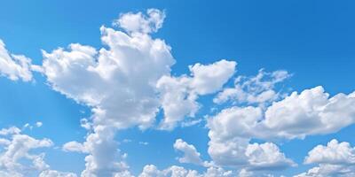 nubes y azul cielo Copiar espacio antecedentes. ai generado foto