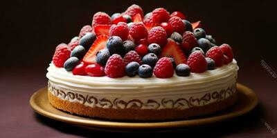 medovico pastel tarta borroso fondo, ai generar y foto