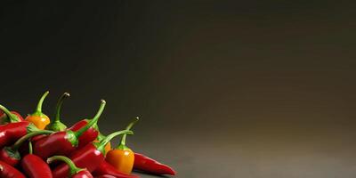 Red pepper blurred photo, copy space background, photo