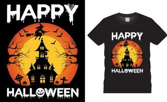 Premium Vector, Happy Halloween T-shirt design vector template. Happy Halloween