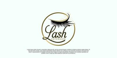 eyelash logo design with beauty concept vector