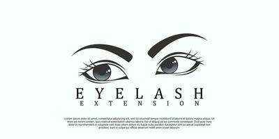 eyelash logo design with beauty concept vector