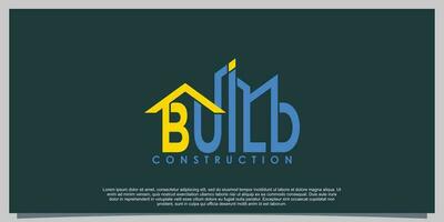 build logo design with concept medrn vector