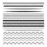 rope line vector element template
