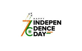 contento indio independencia día vector saludo con letras