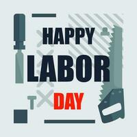 happy labor day social media post design vector illustration