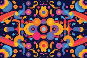 colorful pattern with different elements background flat design vector illustration