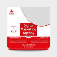 Digital marketing agency and corporate social media post template vector