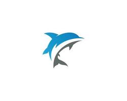 Dolphin silhouette logo sign design vector icon.