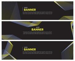 Abstract web banner design vector Set templates, horizontal header web banner. Modern abstract cover header background for website design, Social Media Cover advertising banner design