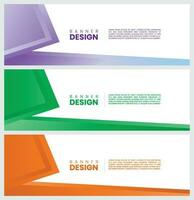 Abstract web banner design vector Set templates, horizontal header web banner. Modern abstract cover header background for website design, Social Media Cover advertising banner design