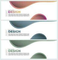 Abstract web banner design vector Set templates, horizontal header web banner. Modern abstract cover header background for website design, Social Media Cover advertising banner design