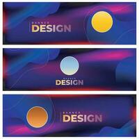 Abstract web banner design vector Set templates, horizontal header web banner. Modern abstract cover header background for website design, Social Media Cover advertising banner design