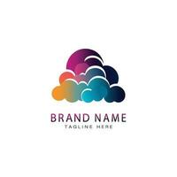 vector cloud colourful logo template