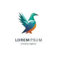 vector colorful bird illustration gradient