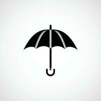 negro paraguas logo diseño icono vector