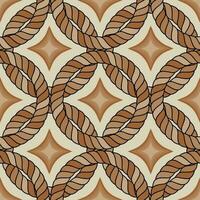 Rope circles form a geometric symmetrical seamless pattern for fashion fabrics. Vector. vector