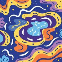 Vibrant colored hand drawn pattern background Vector illustration