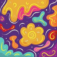 Vibrant colored hand drawn pattern background Vector illustration