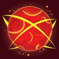 Isolated abstract plantet Cosmic star Vector illustration