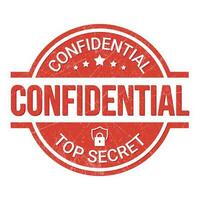 Confidential Rubber Stamp, Confidential Seal, Confidential Badge, Top Secret Vector, Confidential Icon, Vector Illustration With Grunge Texture