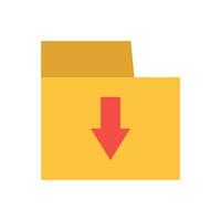 Download folder icon isolate on white background vector