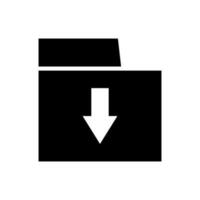 Download folder icon isolate on white background vector