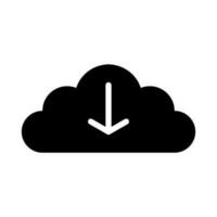 nube descargar icono aislar en blanco antecedentes vector