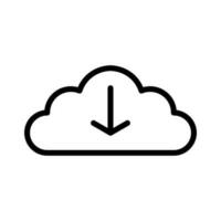 Cloud download icon isolate on white background vector