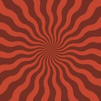 Red candy cream swirl pattern background. Spiral vortex radial lines vector illustration.