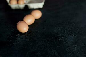 group of raw eggs photo