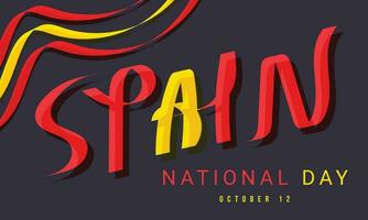 Spain National Day. background, banner, card, poster, template. Vector illustration.