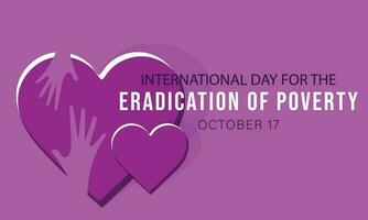 international day for the eradication of poverty. background, banner, card, poster, template. Vector illustration.