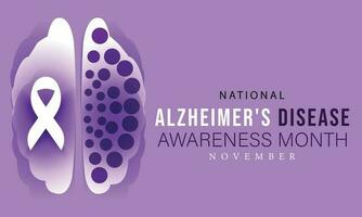 National alzheimer's disease awareness month. background, banner, card, poster, template. Vector illustration.