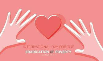 international day for the eradication of poverty. background, banner, card, poster, template. Vector illustration.