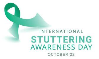 international stuttering awareness day. background, banner, card, poster, template. Vector illustration.