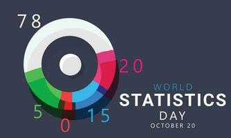 World Statistics day. background, banner, card, poster, template. Vector illustration.