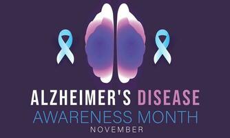 National alzheimer's disease awareness month. background, banner, card, poster, template. Vector illustration.