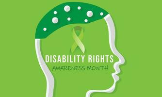 Disability Rights awareness month. background, banner, card, poster, template. Vector illustration.