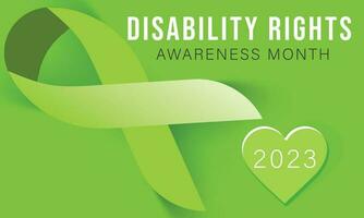 Disability Rights awareness month. background, banner, card, poster, template. Vector illustration.