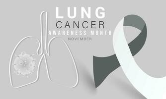 November is Lung cancer awareness month. background, banner, card, poster, template. Vector illustration.
