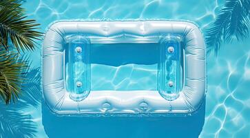 top view of the inflatable mattress. photo