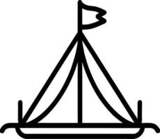 vector illustration of tent icon