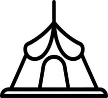 vector illustration of tent icon