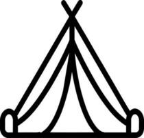 vector illustration of tent icon