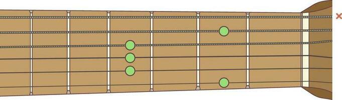 B Chord on Guitar vector