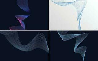 modern wave curve abstract presentation background Pack vector