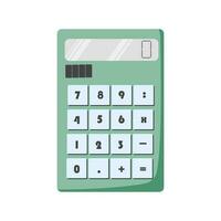 Vector illustration of a calculator  design style cartoon isolated for business, school or finance themes. Electronic calculator concept vector for education, math and calculate numbers.