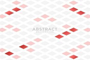 white red pattern background with rhombus vector